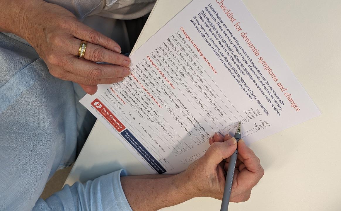Check out the dementia symptom and changes checklist